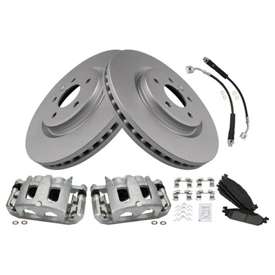 Kit de pastillas de freno delanteras y rotor premium con recubrimiento en G de cerámica para Ford Explorer 2011-2015 Foto 1 de 4