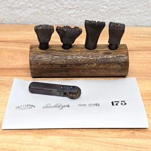 Vintage Rotary Steel Number Stamp and 4 Custom Steel Stamps Shoe Maker - Picture 1 of 21
