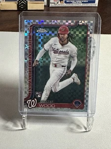 2025 Topps Chrome X-Fractor rifrattore James Wood #132 Nationals RC - Foto 1 di 4