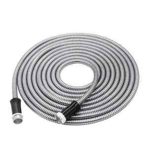 100Ft Stainless Steel Metal Hose Pipe Flexible For Garden Water Hose Pipe 1 Roll - Imagen 1 de 10