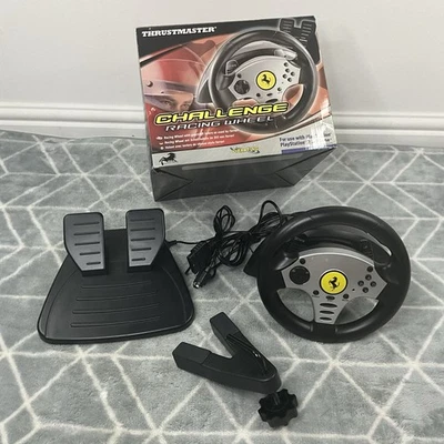 Thrustmaster Ferrari Compact Racing Wheel Steering Wheel PS1 & PS2 Boxed - Image 1 of 4