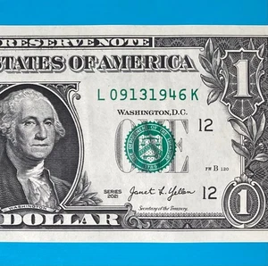 September 13, 1946 (L 09131946 K) BIRTHDAY Note $1 One Dollar Bill *UNC* - Picture 1 of 4