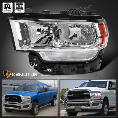 Left Driver Side Headlight Fits 2019-2024 Dodge Ram 2500 3500 Replacement Lamp Foto 1 de 4
