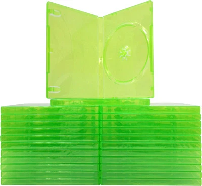 (25) Xbox 360 Translucent GREEN Empty Game Boxes Cases X-Box Disc #VGBR14XBOX - Image 1 of 2