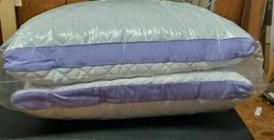 2-Pack Quilted Density Pillows Standard Washable Microfiber 2" Gusseted - Picture 1 of 6