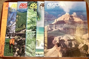 Vintage Lot of 6 Arizona Highways Magazines 1981 - 1988 Havasu Grand Canyon - Imagen 1 de 9