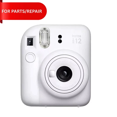 Fuji Instax Mini 12 Instant Film Camera Clay White-BROKEN- Physical Damage - Image 1 of 4
