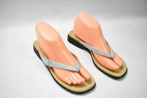 Basic Editions Shoes Sandals Flip-Flops Blue Size 7 Women's New Thongs   - Picture 1 of 8