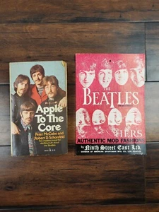 Vtg 1966 BEATLES MOD FASHIONS Clothing Tag & Apple To The Core Book Lot - Picture 1 of 6