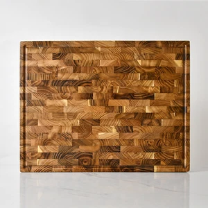 Extra Large Teak Wood End Grain Butcher Block, Cutting Board Carving Board 20x15 - Picture 1 of 5