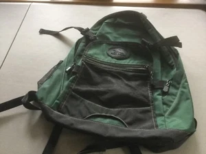Used High Sierra Adult Backpack. Black, green. - Picture 1 of 7