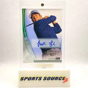 Tarjeta autógrafa Justin Suh 2021 UD SP juego usada golf novatos RC #26 - Imagen 1 de 2