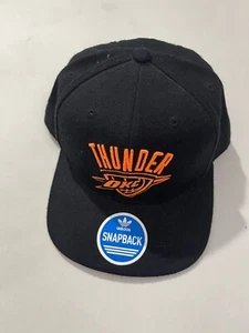 Adidas NBA OKC Thunder snapback hat black color acrylic wool - Picture 1 of 2
