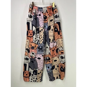 Markenlos Hunde Mehrfarbig Pull On Damen Hose mit weitem Bein und Taschen XXL - Bild 1 von 7