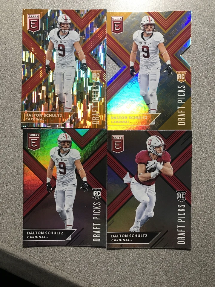 DALTON SCHULTZ 2018 PANINI ELITE DRAFT PICKS Lot Of Four RC, Dallas Cowboys - Image 1 of 1