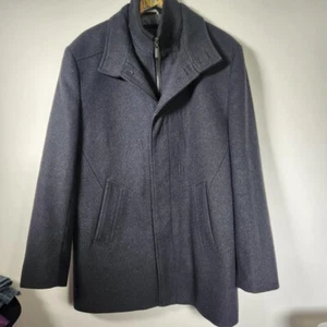 grey wool over coat moss bros 1851 size XL tailored fit - Picture 1 of 8