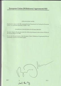 Brexit Signed EU Document - Boris Johnson, GB Politics History - Signed - Rare - Bild 1 von 10