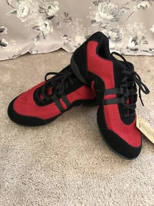 Sansha Blitz 3 Skazz Jazz Hip Hop Sneakers rot schwarz Damen Erwachsene 9M (passt 8M) - Bild 1 von 7