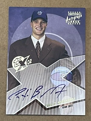 2002-03 TOPPS XPECTATIONS - CURTIS BORCHARDT JAZZ AUTOGRAPH #XA-CBC - Image 1 of 2