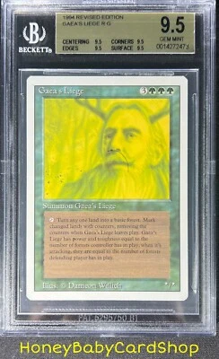 MTG 3rd Edition Revised 1994 Gaea's Liege BGS 9.5Q (TRUE QUAD) GEM MINT 93/94 - Image 1 of 4