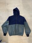 Grundens Jacket Blue North Sea Anorak Fishing Fleece PVC Hooded Pullover Large