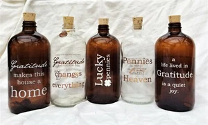 Lucky Penny Gratitude Apothecary Jars - 5 Inspiring Choices - Picture 1 of 23