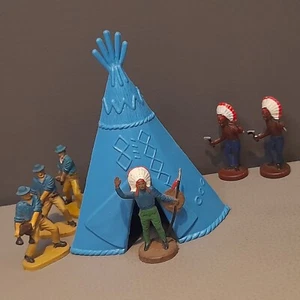 Vintage Indianer Indianer & Cowboy Tipi Konvolut Wild West Motiv - Bild 1 von 15