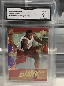 Rookie RC Lebron James 2003 Upper Deck Diary #LJ6 LAKERS CAVALIER GMA mint 9 - Picture 1 of 3