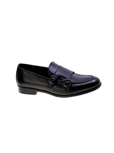 Struttura Mocassino Doppia Fibbia Uomo Nero 158 - Imagen 1 de 6
