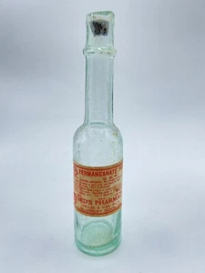 WW1 Period USA Army Pharmaceutical Potash Permanganate Poison Glass Bottle ￼￼ - Picture 1 of 12