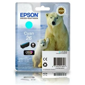 Cartucho de tinta genuino C13T26124010 Cyan Epson 26 serie oso polar T2612 - Imagen 1 de 1