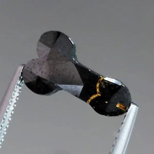 2.18cts Rare Penis cut Fancy Jet Black Natural Earth Mined Loose Diamonds - Picture 1 of 6