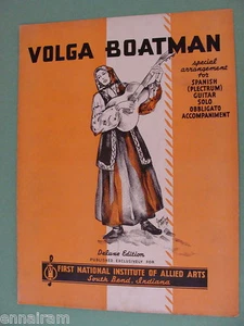 Guitarra piano ruso inglés ruso canción folclórica Volga Boatman 1935 arr Manoloff - Imagen 1 de 1