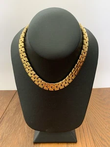 Vintage Costume Goldtone collar 16” Marked AFJ American Fashion Jewelry. - Picture 1 of 4