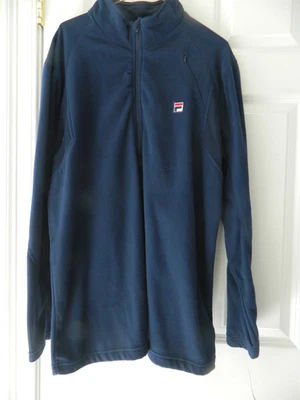 NUEVO NUEVO CON ETIQUETAS Para hombres Fila Suave Polar Pullover 1/4 Cremallera Atletismo Golf Chaqueta XL Azul Foto 1 de 4