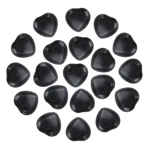Piedra de cristal natural en forma de corazón de 0,6 pulgadas 20 piezas, negro verde - Imagen 1 de 6