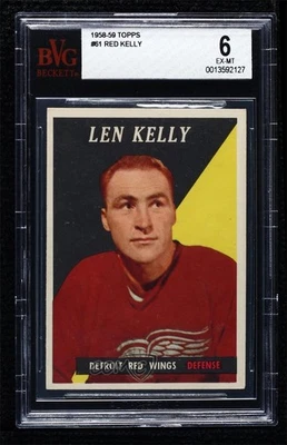 1958-59 Topps Red Kelly #61 BVG 6 HOF - Image 1 of 2