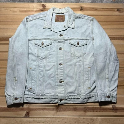Chaqueta de camionero vintage años 90 Levis tipo III de mezclilla lavada ligera 70507 4834 talla XL Foto 1 de 4