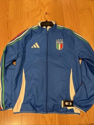 Jaqueta de futebol Adidas Itália FIGC masculina FZ reversível hino Italia IX0418 nova com etiquetas tamanho P - Imagem 1 de 4