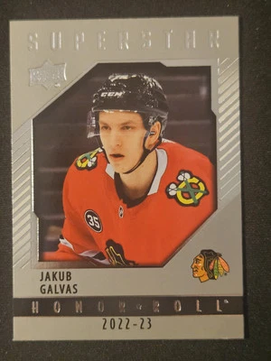 22-23 Upper Deck Jakub Galvas Rookie Honor Roll 🚨🚨🚨 Chicago Blackhawks  - Image 1 of 2