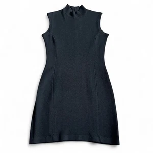 Mini abito donna smanicato vintage St. John taglia 2 nero maglia Santana ottimo - Foto 1 di 10