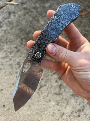 Custom Knife Factory Evo 3.0 Damasteel Timascus - Image 1 of 4