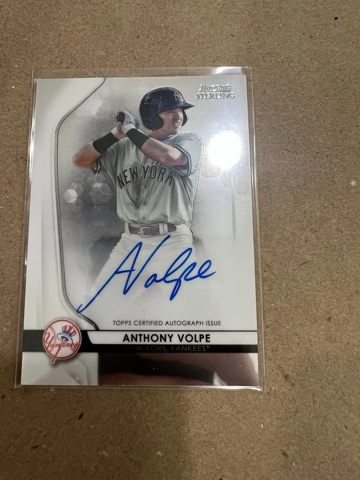 ANTHONY VOLPE AUTO 2020 Bowman Sterling Prospect Autograph Yankees Rookie RC - Image 1 of 4
