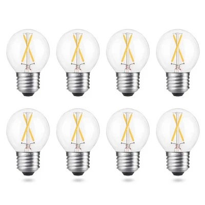 2W Globe LED Edison Bulbs 25 Watts Equivalent (Dimmable), Warm White 2700K, V... - Image 1 of 4