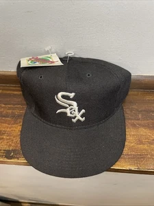 Vintage 80er Jahre seltene MLB Chicago White Soxs New Era Diamond Collection eng anliegende Mütze. 7 3/8 - Bild 1 von 14