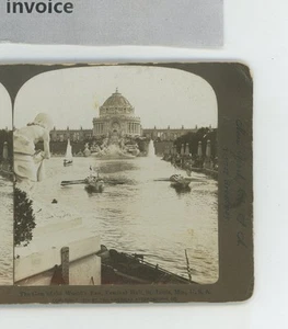 Festival Hall Gem of St Louis World Fair 1904 American Stereoview - Imagen 1 de 2