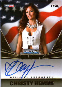 TNA Christy Hemme 2013 Impact Wrestling GLORY GOLD On Card Autograph SN 101 /199
