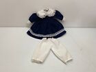 Vintage Victorian Style  Doll Blue suede Dress & Bloomers X 14"/15" Doll