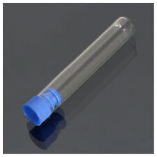 10pcs 12*75mm Borosilicate Glass Test Tubes Rimless Pyrex & Push Caps Lab Clear