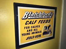 Blatchford's Calf Feed Store Cow Farm Barn Bar Man Cave Advertising Sign